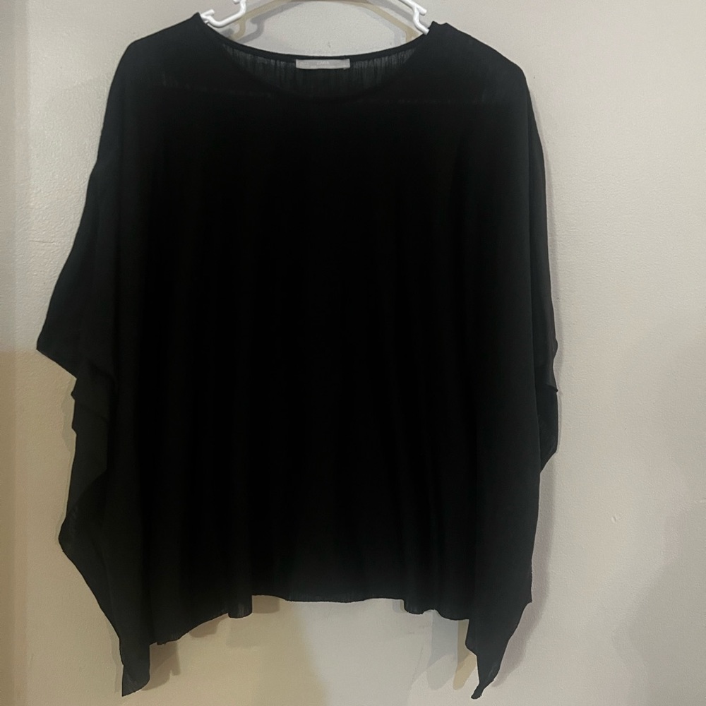 Zara Black Lightweight Bat Wing Top
